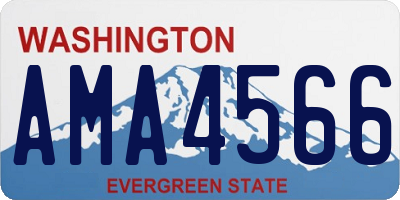 WA license plate AMA4566