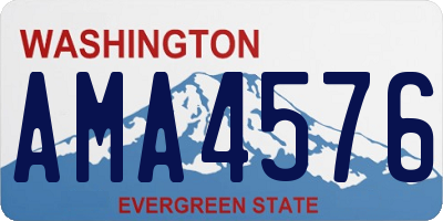 WA license plate AMA4576