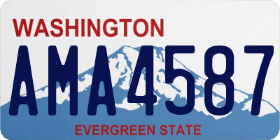 WA license plate AMA4587