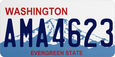 WA license plate AMA4623