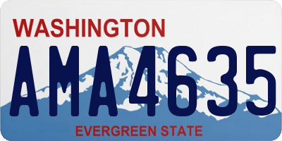 WA license plate AMA4635
