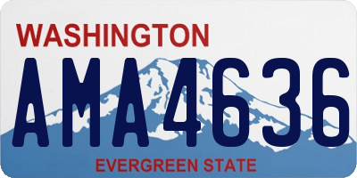 WA license plate AMA4636