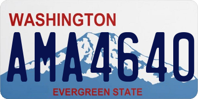 WA license plate AMA4640