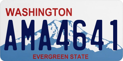 WA license plate AMA4641