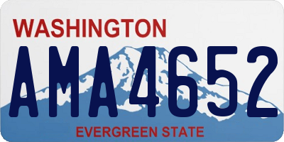 WA license plate AMA4652