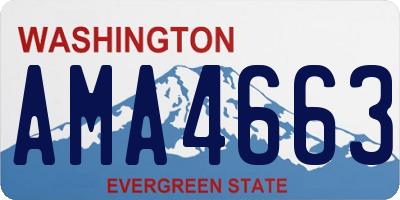 WA license plate AMA4663