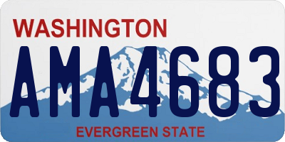 WA license plate AMA4683