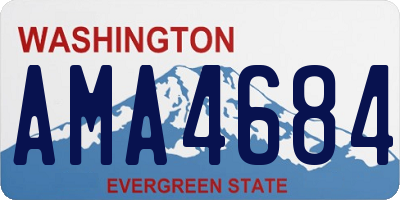 WA license plate AMA4684