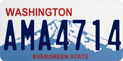 WA license plate AMA4714
