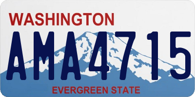 WA license plate AMA4715