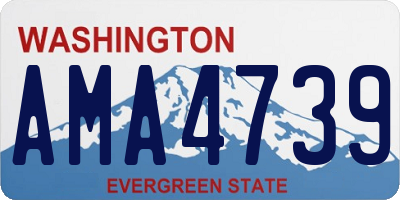 WA license plate AMA4739