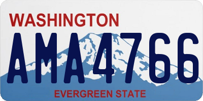 WA license plate AMA4766