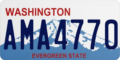 WA license plate AMA4770