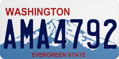 WA license plate AMA4792