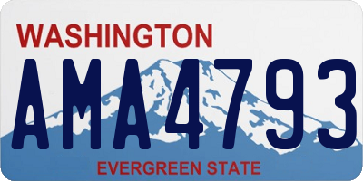 WA license plate AMA4793