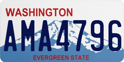 WA license plate AMA4796