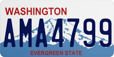 WA license plate AMA4799