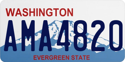 WA license plate AMA4820