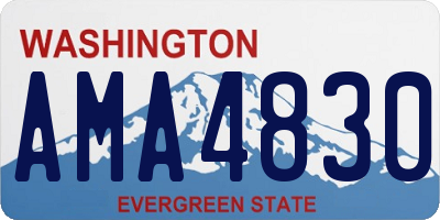 WA license plate AMA4830