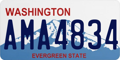 WA license plate AMA4834
