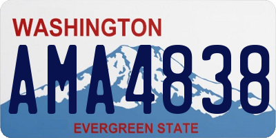 WA license plate AMA4838