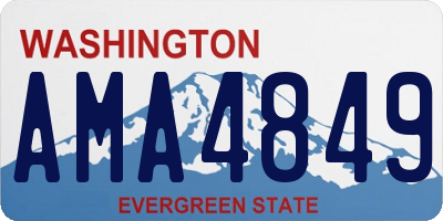 WA license plate AMA4849