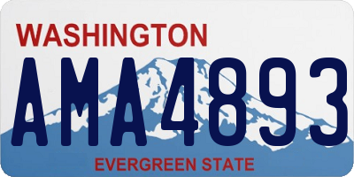 WA license plate AMA4893