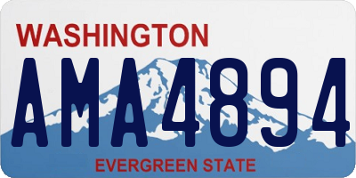 WA license plate AMA4894