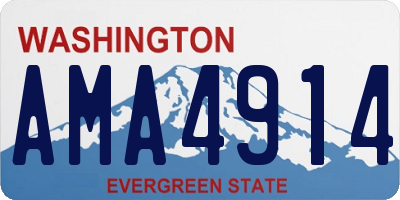 WA license plate AMA4914
