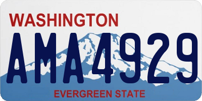 WA license plate AMA4929