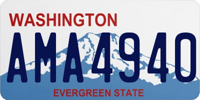 WA license plate AMA4940