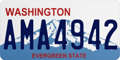 WA license plate AMA4942