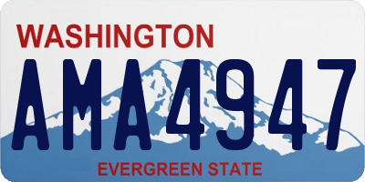 WA license plate AMA4947