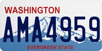 WA license plate AMA4959