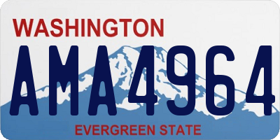 WA license plate AMA4964