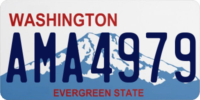 WA license plate AMA4979
