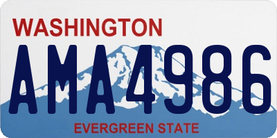 WA license plate AMA4986