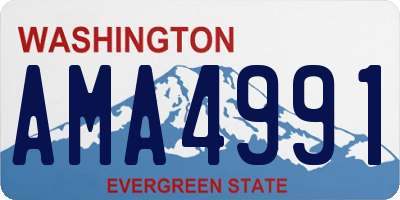 WA license plate AMA4991
