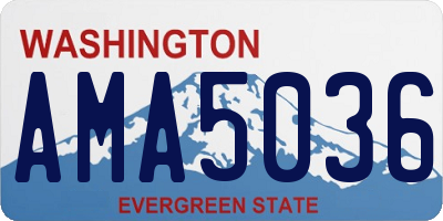 WA license plate AMA5036