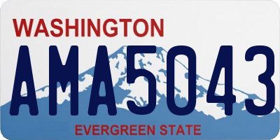 WA license plate AMA5043