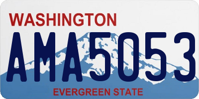 WA license plate AMA5053