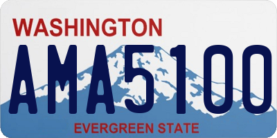 WA license plate AMA5100