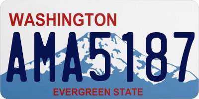 WA license plate AMA5187