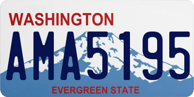 WA license plate AMA5195