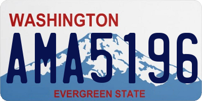 WA license plate AMA5196