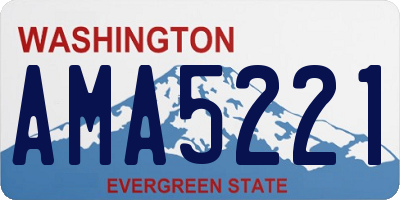 WA license plate AMA5221