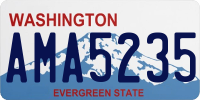 WA license plate AMA5235