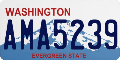 WA license plate AMA5239