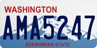 WA license plate AMA5247