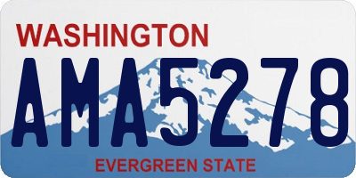 WA license plate AMA5278